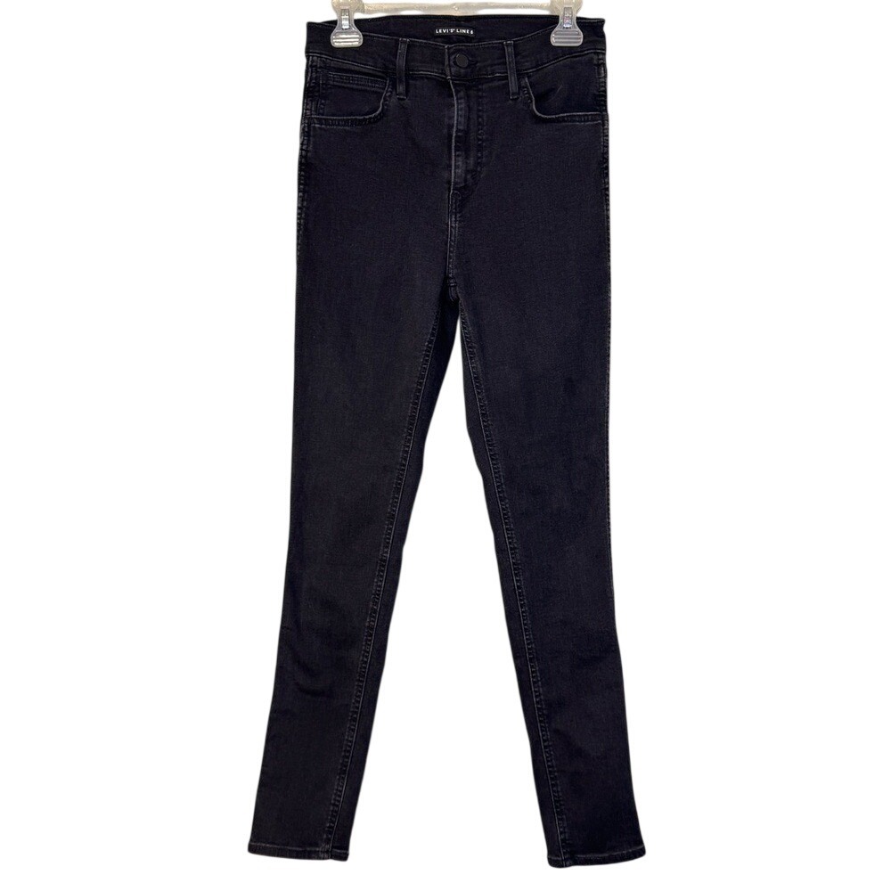 Levi's Line 8 Faded Black Hi-Rise Skinny Denim‎ Jeans Size 28